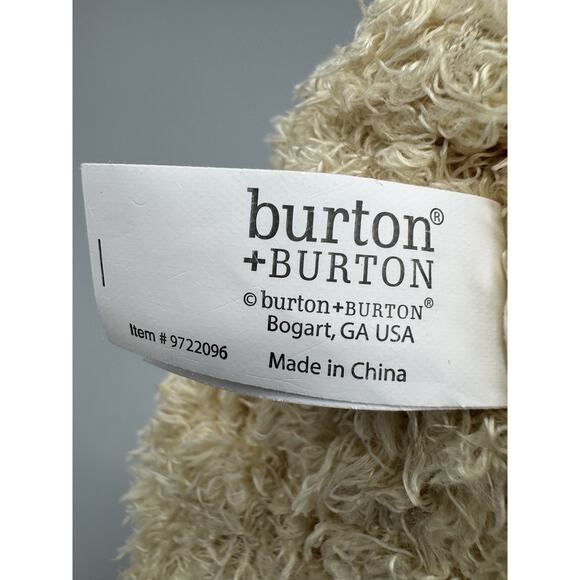 Burton + Burton Teddy Bear Plush Blonde Tan Beige 8.5 Inch Stuffed Animal Fluffy - Picture 8 of 9